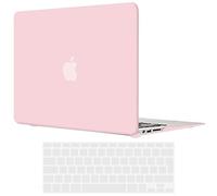 TECOOL Funda para MacBook Air 13 Pulgadas, 2017-2010 Modelo A1466 A1369 Case, Carcasa Protectora Dura de Plástico Mate y Cubierta del Teclado Español, rosa palido