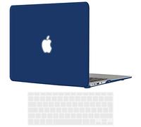 TECOOL Funda para MacBook Air 13 Pulgadas, 2017-2010 Modelo A1466 A1369 Case, Carcasa Protectora Dura de Plástico Mate y Cubierta del Teclado Español, azul marino