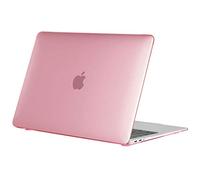 TECOOL Funda para MacBook Air M1 (A2337) y MacBook Air 13" Retina 2020 2019 2018 (A2179 A1932) con Touch ID, Carcasa de Plástico Ultrafina, Fucsia Cristal