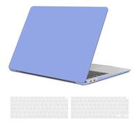 TECOOL Funda para MacBook Air M1 (A2337) y MacBook Air 13" Retina 2020 2019 2018 (A2179 A1932) con Touch ID, Carcasa de Plástico Ultrafina y Cubierta del Teclado UE, Azul Serenidad