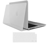 TECOOL Funda para MacBook Air M4 M3 M2 13,6 Pulgadas 2025 2024 2022 (A3240 A3113 A2681), Carcasa de Plástico Ultrafina y Cubierta del Teclado UE, Transparente Esmerilado