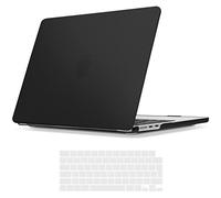 TECOOL Funda para MacBook Air M5 M4 M3 M2 13,6 Pulgadas 2026 2025 2024 2022 (A3449 A3240 A3113 A2681), Carcasa de Plástico Ultrafina y Cubierta del Teclado UE, Negro