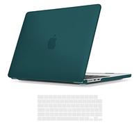 TECOOL Funda para MacBook Air M5 M4 M3 M2 13,6 Pulgadas 2026 2025 2024 2022 (A3449 A3240 A3113 A2681), Carcasa de Plástico Ultrafina y Cubierta del Teclado UE, Turquesa Oscuro