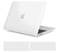 TECOOL Funda para MacBook Pro 13 Pulgadas 2016-2022 (M2 M1 A2338 A2289 A2251 A2159 A1989 A1706) con Touch Bar, Carcasa de Plástico Ultrafina y Cubierta del Teclado UE, Esmerilado Transparente