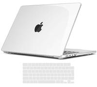 TECOOL Funda para MacBook Pro 14 Pulgadas M4 M3 M2 M1 Pro/MAX 2021-2025 (A3401 A3185 A3112 A2992 A2918 A2779 A2442), Carcasa de Plástico Ultrafina y Cubierta del Teclado UE, Transparente Cristal