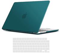 TECOOL Funda para MacBook Pro 14 Pulgadas M5 M4 M3 M2 M1 Pro MAX 2021-2026, Carcasa de Plástico Ultrafina y Cubierta del Teclado UE, Turquesa Oscuro