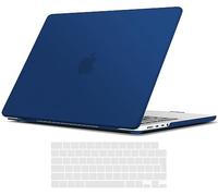 TECOOL Funda para MacBook Pro 14 Pulgadas M5 M4 M3 M2 M1 Pro MAX 2021-2026, Carcasa de Plástico Ultrafina y Cubierta del Teclado UE, Azul Marino