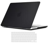 TECOOL Funda para MacBook Pro 14 Pulgadas M5 M4 M3 M2 M1 Pro MAX 2021-2026, Carcasa de Plástico Ultrafina y Cubierta del Teclado UE, Negro