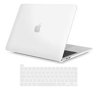 TECOOL Funda para MacBook Pro 16 Pulgadas 2019 (A2141) con Touch Bar, Carcasa de Plástico Ultrafina y Cubierta del Teclado UE, Blanco Translúcido