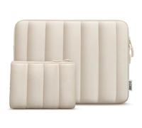 TECOOL Funda Portatil 13-13.3 Pulgadas para 13 13.6 MacBook Air M4 M3 M2 M1 2025 2024-2010,13/14 MacBook Pro M4 M3 M2 M1 2024 2023-2012,13,3" Protectora Funda Macbook Bolsa Blanda,Beige