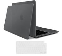 TECOOL Funda Ultrafina Compatible con MacBook Air 13,6 Pulgadas M3 M2 2024 A3113 y 2022 A2681, Carcasa Protectora Dura de Plástico y Cubierta del Teclado Español UE, Gris Espacial Mate