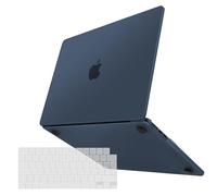 TECOOL Premium Funda para MacBook Air M5 M4 M3 M2 13,6 Pulgadas 2026 2025 2024 2022 (A3449 A3240 A3113 A2681), Carcasa de Plástico Ultrafina y TPU Cubierta de Teclado UE, Azul Medianoche Esmerilado