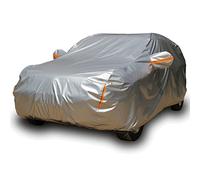 Tecoom Funda para SUV de múltiples Capas súper Resistente para Todo Tipo de Clima, Impermeable, Resistente al Viento, Reflectante, Nieve, Sol, Lluvia, protección UV, al Aire Libre, con Hebillas y