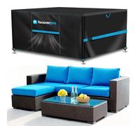 Tecoverpro Funda Sofa Exterior Impermeable 150 * 90 * 74CM con Salida de Aire y Cinta reparadora para roturas | Funda Mesa Exterior Impermeable con Tela Oxford 420D | Funda Muebles Jardin.
