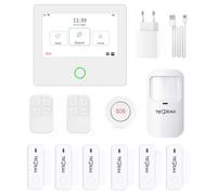 TECPEAK Sistema de Alarma doméstica inalámbrica, Kit de Alarma Soporte GSM/2G/3G/4G, Proporciona un Modo Altamente eficaz para Proteger tu hogar y Oficina