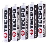 TECPO 5 x grasa universal multiusos EP2 500 g grasa de litio grasa lubricante de litio universal de uso prolongado resistente a la temperatura resistente al agua