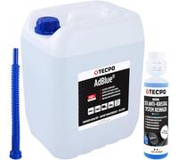 TECPO Adblue - Limpiador de sistemas concentrado anticristal, 250 ml, con Adblue 10 litros + boquilla