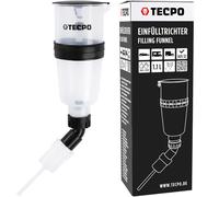 TECPO Embudo apto para Adblue/urea sin goteo con válvula de cierre en ángulo para conexiones de tanque de difícil acceso