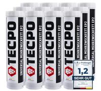 TECPO - Grasa universal multiusos (400 g), cartucho de grasa de litio, grasa universal, lubricación de coche, resistente al agua
