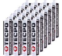 TECPO Grasa universal multiusos EP2, 24 unidades, 500 g, grasa de litio, uso universal, de larga duración, resistente a la temperatura, resistente al agua