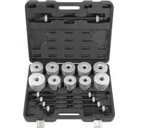 TECPO Juego de 26 extractores de cojinetes de rueda, juego de extractores de cojinetes silenciosos, juego de extracción, juego de extracción, cojinete de goma, casquillos de presión