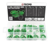 TECPO Juego de anillos de sellado NBR de 225 piezas, diámetro de 3 a 22 mm, junta de alto rendimiento NBR, resistente a ácidos, combustible, aceite, refrigerantes y temperaturas de -40 °C a +150 °C