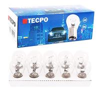 TECPO P21/4W Luz de freno trasera BAZ15D bombilla 12V 21/4W Bombilla esférica 10 unidades