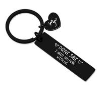 Tecreo Drive Safe - Llavero con texto en inglés "I Love You", color negro, Negro , M
