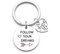 Tecreo Llavero inspirador de cumpleaños número 16 Follow Your Dreams para hija, hermana, novia, familia, regalo de cumpleaños niña