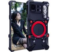 TECSHINE Carcasa de Teléfono Móvil para ASUS Zenfone 12 Ultra, Funda para Zenfone 12 Ultra, Estuche con Marco Metálico, Armadura -Negro