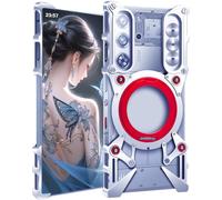 TECSHINE Carcasa de Teléfono Móvil para Nubia Redmagic 10S Pro, Funda para ZTE Red Magic 10S Pro+, Estuche con Marco Metálico, Armadura -Plateado