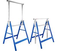 TecTake 2 x Caballete telescópico ajustables en altura 81-130cm constructores caballetes