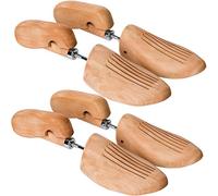 TecTake -2 x Hormas para Zapatos Profesional de Madera de Loto, Moldeador, Extensor con Tornillo, Universal - Varios Tamaños (Type 3)