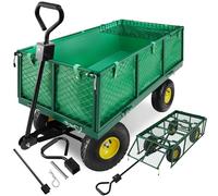 tectake 401418 Carrito de Transporte, con Bandeja máx. 550kg, Metal, 114cmx52cmx65 cm