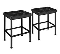 TecTake 404637-2 taburetes de Bar Bodie, Banqueta Alta, para Barra Diseño Minimalista, Asientos de Piel Sintética