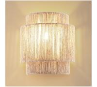 TecTake® Aplique de Pared Estilo Boho con Estructura de Acero y Fibra de Yute, Lampara de Pared Decoracion Pared, Ideal como Apliques Pared Dormitorio para Perfecta Decoracion Habitacion - Natural