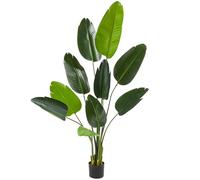 TecTake® Árbol Artificial Realista Ave del Paraíso, Planta Artificial Grande para Decoración Hogar y Oficina, Arbol Artificia Interior con Hojas Artificiales Detalladas - 160 cm de Alto
