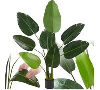 tectake® Árbol Artificial Realista Ave del Paraíso, Planta Artificial Grande para Decoración Hogar y Oficina, Arbol Artificia Interior con Hojas Artificiales Detalladas - 120 cm de Alto