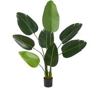 tectake® Árbol Artificial Realista Ave del Paraíso, Planta Artificial Grande para Decoración Hogar y Oficina, Arbol Artificia Interior con Hojas Artificiales Detalladas - 120 cm de Alto