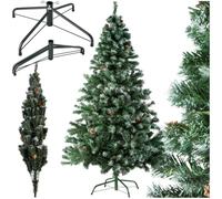 TecTake® Árbol de Navidad Artificial Abeto con Soporte Metálico Plegable y Topes, 180cm y 705 Ramas, Verde