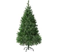 Tectake Árbol de Navidad artificial con soporte metálico, 140 cm, verde