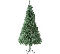 Tectake Árbol de navidad artificial de color verde con soporte metálico, verde