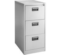 Tectake Archivador con 3 cajones y etiquetas, acero, 62,4 x 46 x 102,8 cm gris