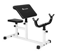 TecTake Banco de bíceps curl | apoyabrazos y asiento regulable | casa aptitud | capacidad de carga 150 kg