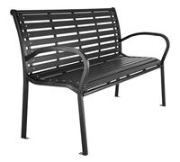 Banco de jardín Pino 126x62x81,5cm - negro