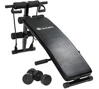 tectake® Banco Musculación, Equipo Multifuncional para Fitness en Casa, Abdominales y Banco de Pesas, Monta Tu Gimnasio en Casa - 129 x 55 x 70 cm