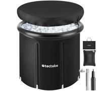 tectake® Bañera Hielo, Bañera Plegable Adulto, Piscina Plegable, Crioterapia, Piscina de Hielo, Baños Portatiles, Piscinas Plegables - 90 x 90 x 75 cm