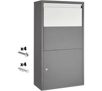 Tectake Buzón para paquetes hasta 39 x 30 x 12 cm cierre antirrobo antracita