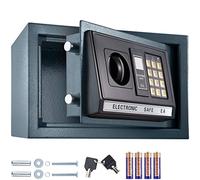 tectake® caja fuerte pequeña con cerradura electronica, ideal para dinero, caja fuerte empotrable, cajas fuertes pequeñas, cajas de seguridad - 31 x 22 x 20 cm
