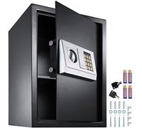 tectake® Caja Fuerte Pequeña con Cerradura Electronica, Sistema de Bloqueo de Doble Perno, Armario Pequeño, Caja Fuerte Empotrable, Cofre para Guardar Dinero, Documentos o Joyas - 35 x 34,5 x 50 cm